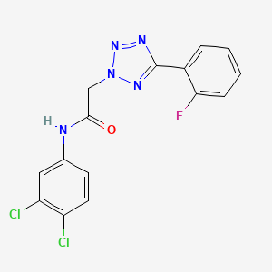 molecular formula C15H10Cl2FN5O B11511427 N-(3,4-dichlorophenyl)-2-[5-(2-fluorophenyl)-2H-1,2,3,4-tetrazol-2-yl]acetamide 