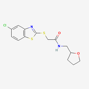 2-(5-Chloro-benzothiazol-2-ylsulfanyl)-N-(tetrahydro-furan-2-ylmethyl)-acetamide