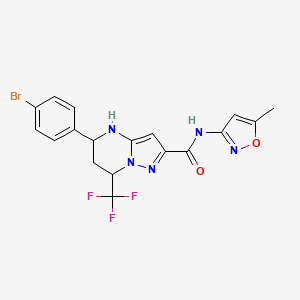 5-(4-bromophenyl)-N-(5-methyl-1,2-oxazol-3-yl)-7-(trifluoromethyl)-4,5,6,7-tetrahydropyrazolo[1,5-a]pyrimidine-2-carboxamide