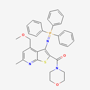 {4-(Methoxymethyl)-6-methyl-3-[(triphenyl-lambda~5~-phosphanylidene)amino]thieno[2,3-b]pyridin-2-yl}(morpholin-4-yl)methanone