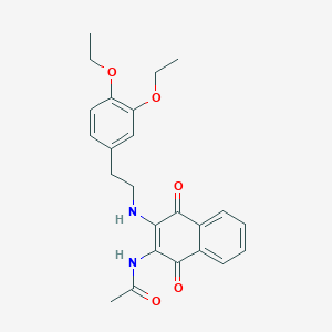 N-(3-{[2-(3,4-diethoxyphenyl)ethyl]amino}-1,4-dioxo-1,4-dihydronaphthalen-2-yl)acetamide