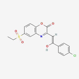 (3Z)-3-[2-(4-chlorophenyl)-2-oxoethylidene]-6-(ethylsulfonyl)-3,4-dihydro-2H-1,4-benzoxazin-2-one