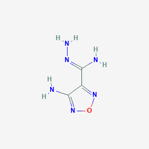 molecular formula C3H6N6O B11511581 4-Amino-1,2,5-oxadiazole-3-carbohydrazonamide 