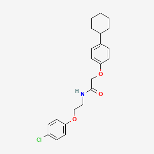 N-[2-(4-chlorophenoxy)ethyl]-2-(4-cyclohexylphenoxy)acetamide