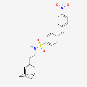 molecular formula C24H28N2O5S B11511588 N-[2-(Adamantan-1-YL)ethyl]-4-(4-nitrophenoxy)benzene-1-sulfonamide 