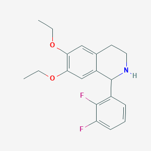 molecular formula C19H21F2NO2 B11511590 1-(2,3-Difluorophenyl)-6,7-diethoxy-1,2,3,4-tetrahydroisoquinoline 