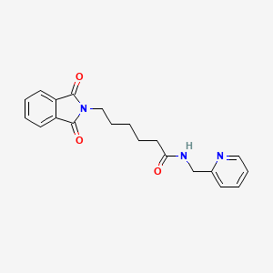 molecular formula C20H21N3O3 B11511597 6-(1,3-dioxo-1,3-dihydro-2H-isoindol-2-yl)-N-(pyridin-2-ylmethyl)hexanamide 