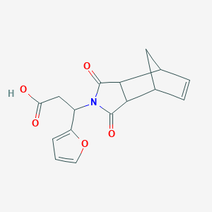 3-(1,3-dioxo-1,3,3a,4,7,7a-hexahydro-2H-4,7-methanoisoindol-2-yl)-3-(furan-2-yl)propanoic acid