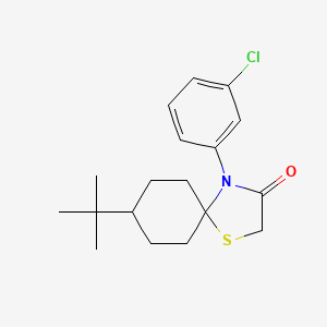 8-Tert-butyl-4-(3-chlorophenyl)-1-thia-4-azaspiro[4.5]decan-3-one