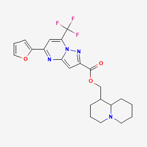 octahydro-2H-quinolizin-1-ylmethyl 5-(furan-2-yl)-7-(trifluoromethyl)pyrazolo[1,5-a]pyrimidine-2-carboxylate