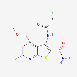 3-[(Chloroacetyl)amino]-4-(methoxymethyl)-6-methylthieno[2,3-b]pyridine-2-carboxamide