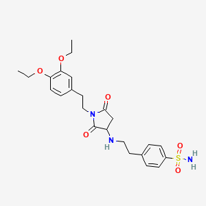 4-[2-({1-[2-(3,4-Diethoxyphenyl)ethyl]-2,5-dioxopyrrolidin-3-yl}amino)ethyl]benzenesulfonamide