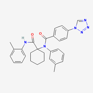 N-(3-methylphenyl)-N-{1-[(2-methylphenyl)carbamoyl]cyclohexyl}-4-(1H-tetrazol-1-yl)benzamide