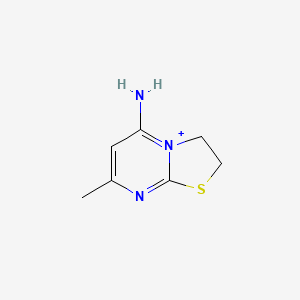 molecular formula C7H10N3S+ B11511740 5-amino-7-methyl-2H,3H-[1,3]thiazolo[3,2-a]pyrimidin-4-ium 