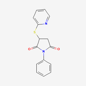 1-Phenyl-3-(pyridin-2-ylsulfanyl)pyrrolidine-2,5-dione