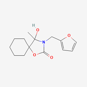 3-(Furan-2-ylmethyl)-4-hydroxy-4-methyl-1-oxa-3-azaspiro[4.5]decan-2-one