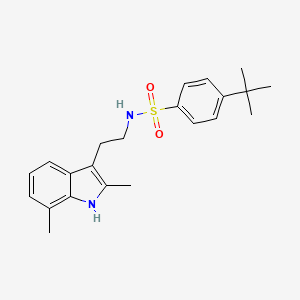 4-tert-butyl-N-[2-(2,7-dimethyl-1H-indol-3-yl)ethyl]benzenesulfonamide