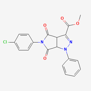 5-(4-Chloro-phenyl)-4,6-dioxo-1-phenyl-1,3a,4,5,6,6a-hexahydro-pyrrolo[3,4-c]pyrazole-3-carboxylic acid methyl ester