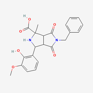 5-Benzyl-3-(2-hydroxy-3-methoxyphenyl)-1-methyl-4,6-dioxooctahydropyrrolo[3,4-c]pyrrole-1-carboxylic acid