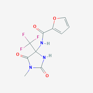 N-[1-methyl-2,5-dioxo-4-(trifluoromethyl)imidazolidin-4-yl]furan-2-carboxamide