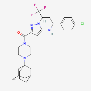 1-(Adamantan-1-YL)-4-[5-(4-chlorophenyl)-7-(trifluoromethyl)-4H,5H,6H,7H-pyrazolo[1,5-A]pyrimidine-2-carbonyl]piperazine