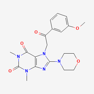 7-[2-(3-methoxyphenyl)-2-oxoethyl]-1,3-dimethyl-8-(morpholin-4-yl)-3,7-dihydro-1H-purine-2,6-dione