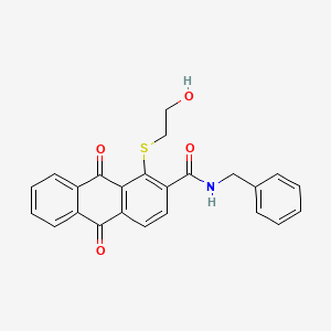 N-benzyl-1-[(2-hydroxyethyl)sulfanyl]-9,10-dioxo-9,10-dihydroanthracene-2-carboxamide