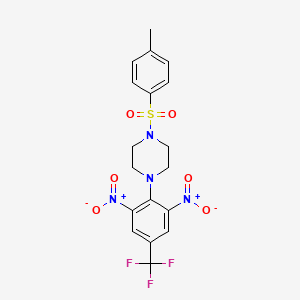 1-[2,6-Dinitro-4-(trifluoromethyl)phenyl]-4-[(4-methylphenyl)sulfonyl]piperazine