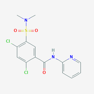 2,4-dichloro-5-(dimethylsulfamoyl)-N-(pyridin-2-yl)benzamide