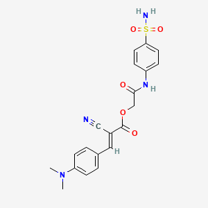 2-oxo-2-[(4-sulfamoylphenyl)amino]ethyl (2E)-2-cyano-3-[4-(dimethylamino)phenyl]prop-2-enoate