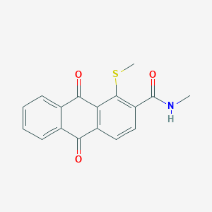 molecular formula C17H13NO3S B11512002 N-methyl-1-(methylsulfanyl)-9,10-dioxo-9,10-dihydroanthracene-2-carboxamide 