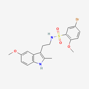 molecular formula C19H21BrN2O4S B11512004 5-bromo-2-methoxy-N-[2-(5-methoxy-2-methyl-1H-indol-3-yl)ethyl]benzenesulfonamide CAS No. 5810-08-2