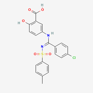 5-{[(E)-(4-chlorophenyl){[(4-methylphenyl)sulfonyl]imino}methyl]amino}-2-hydroxybenzoic acid