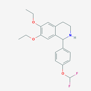 molecular formula C20H23F2NO3 B11512013 1-[4-(Difluoromethoxy)phenyl]-6,7-diethoxy-1,2,3,4-tetrahydroisoquinoline 