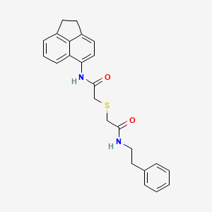 2-{[2-(1,2-dihydroacenaphthylen-5-ylamino)-2-oxoethyl]sulfanyl}-N-(2-phenylethyl)acetamide