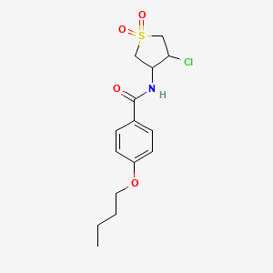 4-butoxy-N-(4-chloro-1,1-dioxidotetrahydrothiophen-3-yl)benzamide