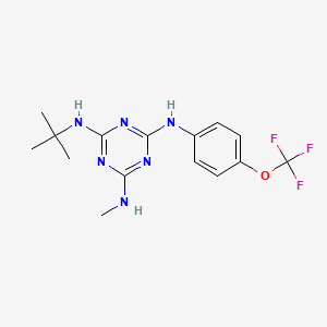 molecular formula C15H19F3N6O B11512031 N-tert-Butyl-N'-methyl-N''-(4-trifluoromethoxy-phenyl)-[1,3,5]triazine-2,4,6-triamine 