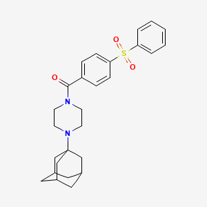 1-(Adamantan-1-YL)-4-[4-(benzenesulfonyl)benzoyl]piperazine