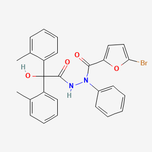 5-bromo-N'-[2-hydroxy-2,2-bis(2-methylphenyl)acetyl]-N-phenylfuran-2-carbohydrazide