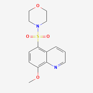 molecular formula C14H16N2O4S B11512088 8-Methoxy-5-(morpholine-4-sulfonyl)-quinoline 