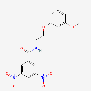 N-[2-(3-methoxyphenoxy)ethyl]-3,5-dinitrobenzamide