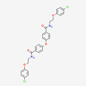 molecular formula C30H26Cl2N2O5 B11512101 4,4'-oxybis{N-[2-(4-chlorophenoxy)ethyl]benzamide} 