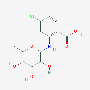 4-Chloro-2-[(3,4,5-trihydroxy-6-methyloxan-2-yl)amino]benzoic acid