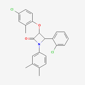 3-(4-Chloro-2-methylphenoxy)-4-(2-chlorophenyl)-1-(3,4-dimethylphenyl)azetidin-2-one