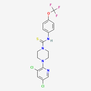 molecular formula C17H15Cl2F3N4OS B11512119 4-(3,5-dichloropyridin-2-yl)-N-[4-(trifluoromethoxy)phenyl]piperazine-1-carbothioamide 