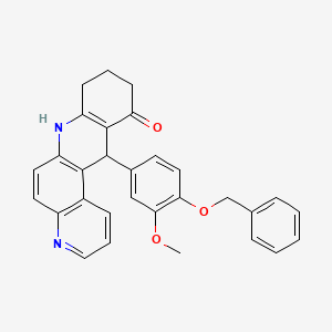 12-[4-(benzyloxy)-3-methoxyphenyl]-8,9,10,12-tetrahydrobenzo[b][4,7]phenanthrolin-11(7H)-one