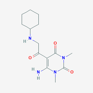 6-amino-5-[(cyclohexylamino)acetyl]-1,3-dimethylpyrimidine-2,4(1H,3H)-dione