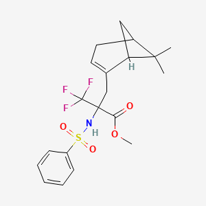 Methyl 2-[(6,6-dimethylbicyclo[3.1.1]hept-2-en-2-yl)methyl]-3,3,3-trifluoro-2-[(phenylsulfonyl)amino]propanoate