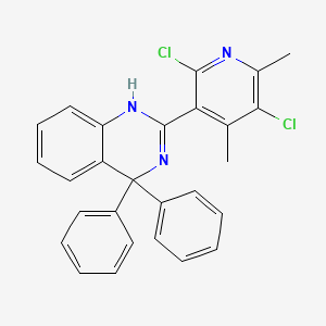 molecular formula C27H21Cl2N3 B11512254 2-(2,5-Dichloro-4,6-dimethylpyridin-3-yl)-4,4-diphenyl-3,4-dihydroquinazoline 