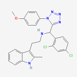 N-{(2,4-dichlorophenyl)[1-(4-methoxyphenyl)-1H-tetrazol-5-yl]methyl}-2-(2-methyl-1H-indol-3-yl)ethanamine